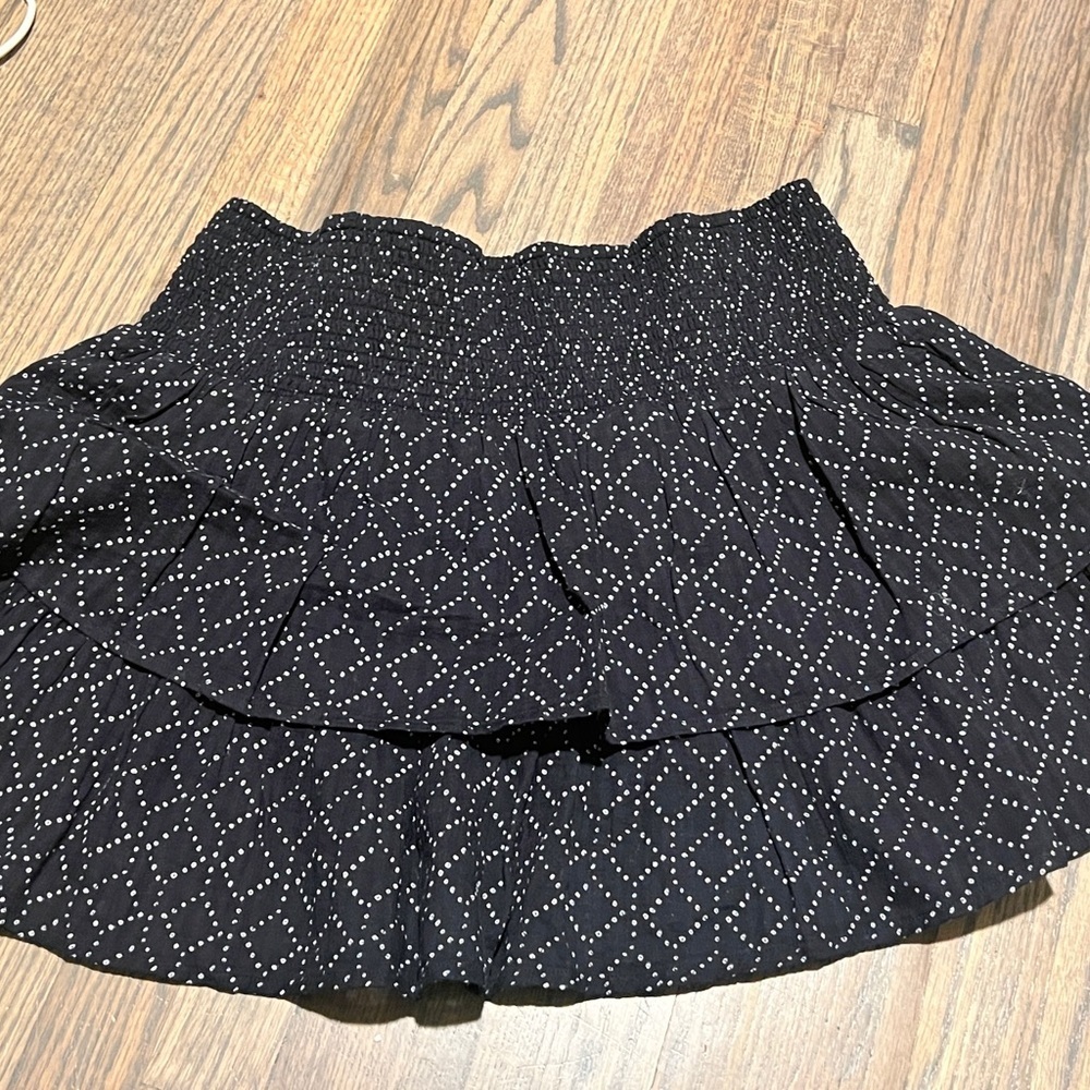 Black and Silver Bubble Mini Skirt